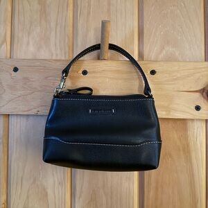 Nine West Black Leather Mini Wristlet